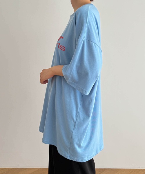 CANAL JEAN(キャナルジーン)の「El mar together sportsオーバーサイズ半袖Tシャツ(Tシャツ/カットソー・レディース・ホワイト/ブラック/ブルー・ONE SIZE)」の15枚目の写真