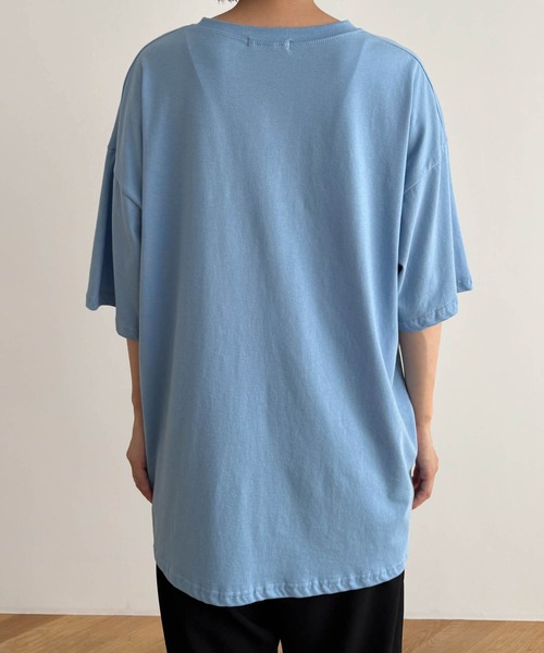 CANAL JEAN(キャナルジーン)の「El mar together sportsオーバーサイズ半袖Tシャツ(Tシャツ/カットソー・レディース・ホワイト/ブラック/ブルー・ONE SIZE)」の16枚目の写真
