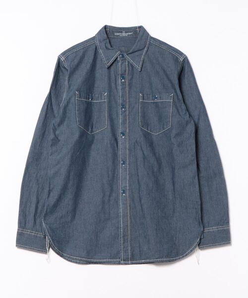 HOUSTON(ヒューストン)の「【HOUSTON】USA COTTON CHAMBRAY SHIRT (U. S. N.)(シャツ/ブラウス・レディース・その他1/その他2/その他・18/17/16/15 )」の3枚目の写真