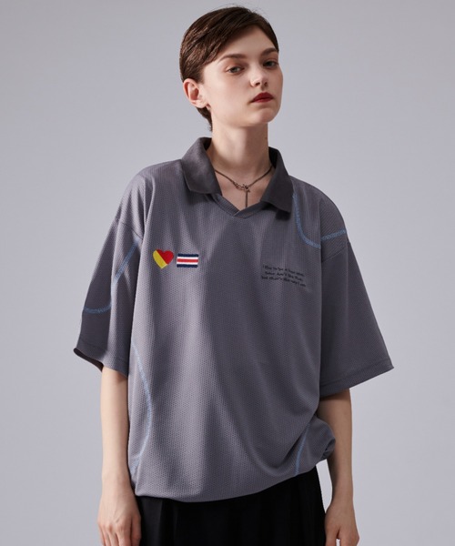 ONCILY（オンシェリー）の「DRAW CODE GAME SHIRT  /ドローコードゲームシャツ（Tシャツ/カットソー・メンズ・グレー/ブルー/オフホワイト・SMALL/MEDIUM/LARGE）」の3枚目の写真