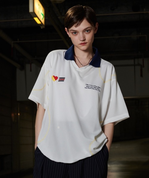 ONCILY（オンシェリー）の「DRAW CODE GAME SHIRT  /ドローコードゲームシャツ（Tシャツ/カットソー・メンズ・グレー/ブルー/オフホワイト・SMALL/MEDIUM/LARGE）」の10枚目の写真