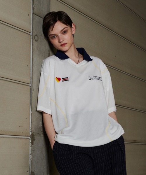 ONCILY（オンシェリー）の「DRAW CODE GAME SHIRT  /ドローコードゲームシャツ（Tシャツ/カットソー・メンズ・グレー/ブルー/オフホワイト・SMALL/MEDIUM/LARGE）」の11枚目の写真