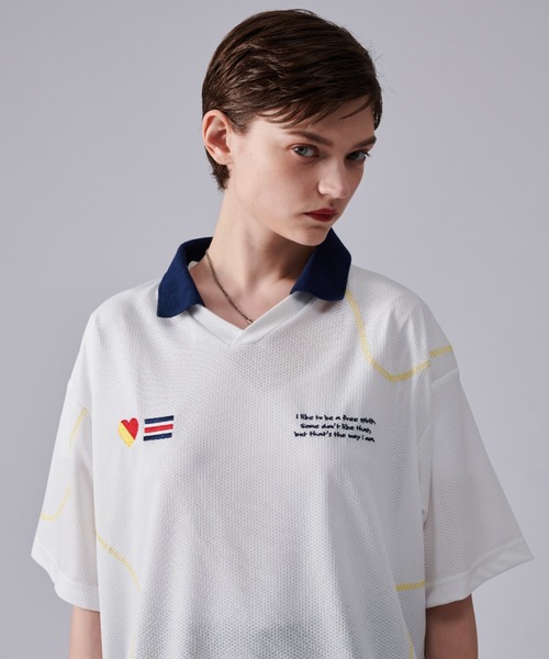 ONCILY（オンシェリー）の「DRAW CODE GAME SHIRT  /ドローコードゲームシャツ（Tシャツ/カットソー・メンズ・グレー/ブルー/オフホワイト・SMALL/MEDIUM/LARGE）」の13枚目の写真