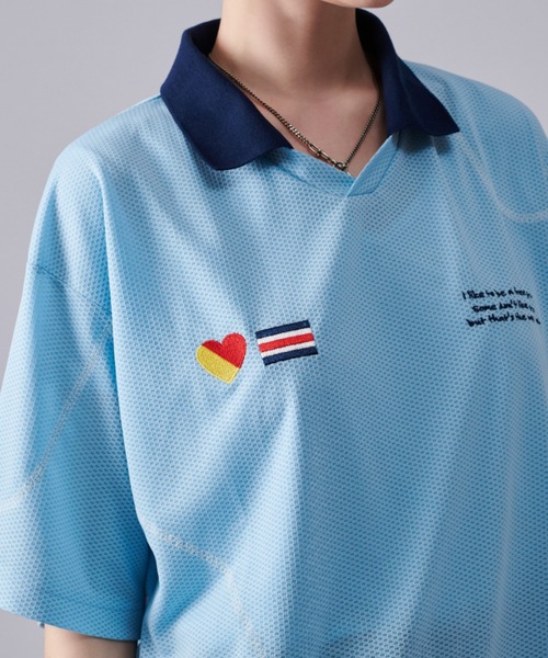 ONCILY（オンシェリー）の「DRAW CODE GAME SHIRT  /ドローコードゲームシャツ（Tシャツ/カットソー・メンズ・グレー/ブルー/オフホワイト・SMALL/MEDIUM/LARGE）」の8枚目の写真