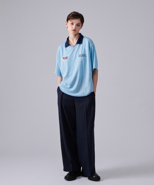 ONCILY（オンシェリー）の「DRAW CODE GAME SHIRT  /ドローコードゲームシャツ（Tシャツ/カットソー・メンズ・グレー/ブルー/オフホワイト・SMALL/MEDIUM/LARGE）」の4枚目の写真