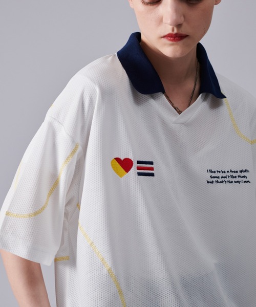 ONCILY（オンシェリー）の「DRAW CODE GAME SHIRT  /ドローコードゲームシャツ（Tシャツ/カットソー・メンズ・グレー/ブルー/オフホワイト・SMALL/MEDIUM/LARGE）」の21枚目の写真