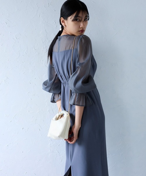 &Robu.(アンドロブ)の「パールハンドルフェイクレザーバッグ 結婚式 お呼ばれ 顔合わせ(ハンドバッグ・レディース・ブラック/アイボリー/シルバー・FREE)」の11枚目の写真