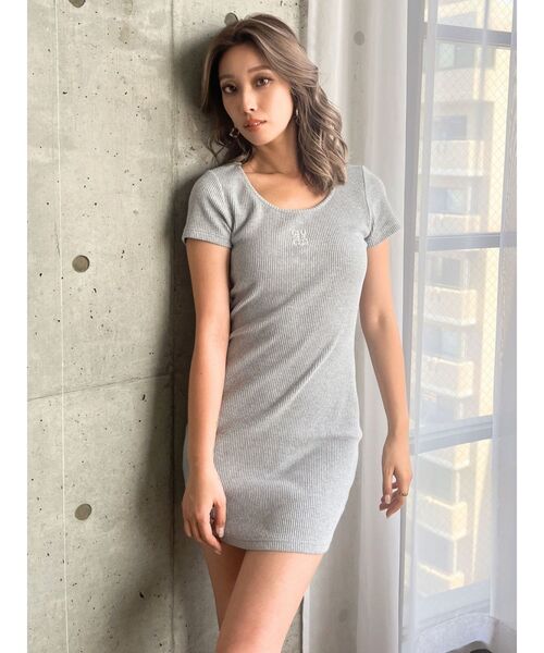 GYDA（ジェイダ）の「Square gyda STONEテレコワンピース（ワンピース・レディース・ブラック/グレー/ミント・FREE）」の17枚目の写真