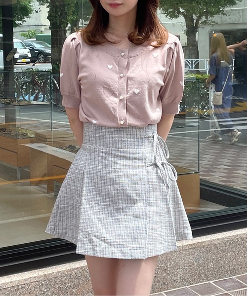 TORTE(トルテ)の「リボンラッププリーツスカート(スカート・レディース・グレー/ブラック/ホワイト系その他・FREE)」の1枚目の写真