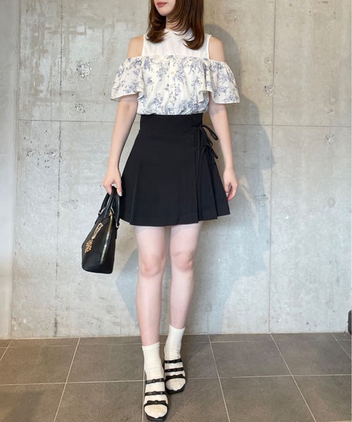 TORTE(トルテ)の「リボンラッププリーツスカート(スカート・レディース・グレー/ブラック/ホワイト系その他・FREE)」の15枚目の写真