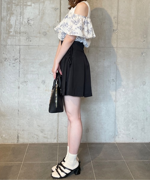 TORTE(トルテ)の「リボンラッププリーツスカート(スカート・レディース・グレー/ブラック/ホワイト系その他・FREE)」の14枚目の写真