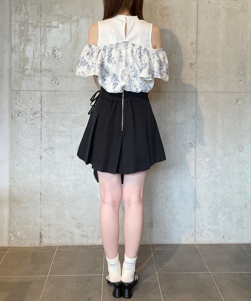 TORTE(トルテ)の「リボンラッププリーツスカート(スカート・レディース・グレー/ブラック/ホワイト系その他・FREE)」の13枚目の写真