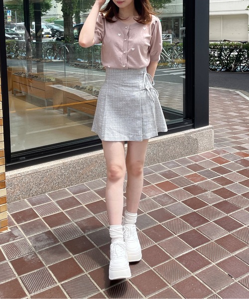 TORTE(トルテ)の「リボンラッププリーツスカート(スカート・レディース・グレー/ブラック/ホワイト系その他・FREE)」の22枚目の写真