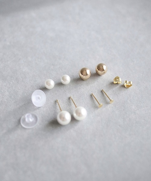 CERCA(チェルカ)の「KAM.accessory/金属アレルギー対応/パールピアス/4WAYバックキャッチピアス(ピアス(両耳用)・レディース・ゴールド/シルバー・FREE)」の1枚目の写真