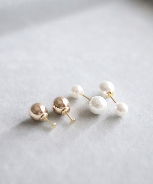 CERCA(チェルカ)の「KAM.accessory/金属アレルギー対応/パールピアス/4WAYバックキャッチピアス(ピアス(両耳用)・レディース・ゴールド/シルバー・FREE)」の5枚目の写真