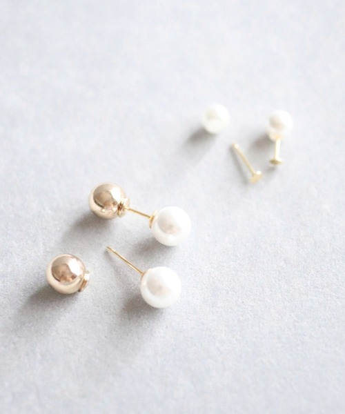 CERCA(チェルカ)の「KAM.accessory/金属アレルギー対応/パールピアス/4WAYバックキャッチピアス(ピアス(両耳用)・レディース・ゴールド/シルバー・FREE)」の6枚目の写真
