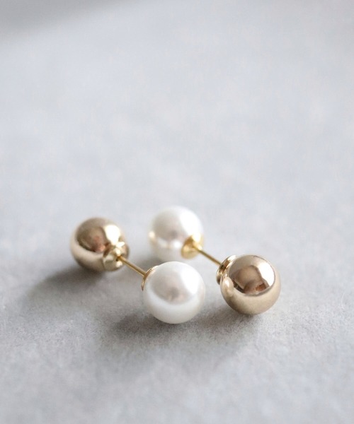 CERCA(チェルカ)の「KAM.accessory/金属アレルギー対応/パールピアス/4WAYバックキャッチピアス(ピアス(両耳用)・レディース・ゴールド/シルバー・FREE)」の12枚目の写真