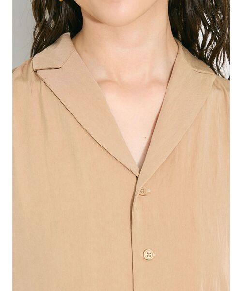 nest Robe ネストローブ コットンラミー切替シャツワンピース クリーム ネストローブ♡コットンラミー切替シャツワンピース