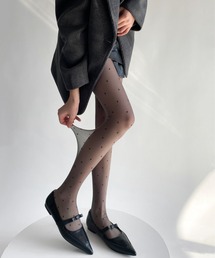 Jasmine Grandiflorum(ジャスミングランディフローラム)の【Jasmine】ハート/リボン/ドットストッキング(タイツ/ストッキング)