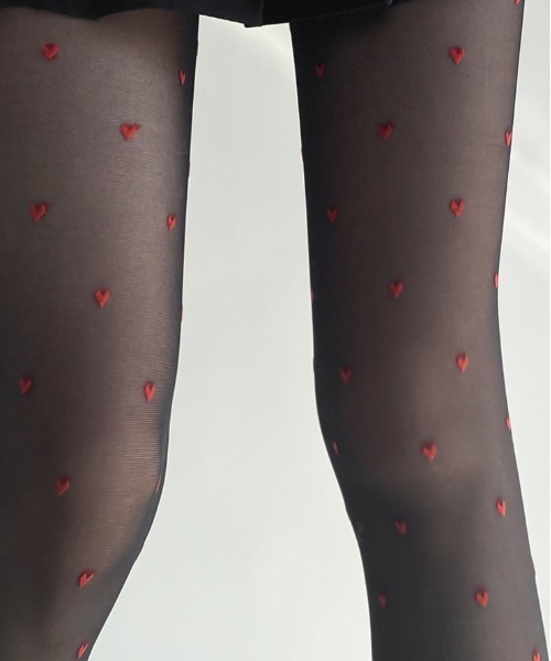 Jasmine Grandiflorum（ジャスミングランディフローラム）の「【Jasmine】ハート/リボン/ドットストッキング（タイツ/ストッキング・レディース・ホワイト系その他/ホワイト系その他3/ブラック系その他4/ブラック系その他6/ホワイト系その他2/ホワイト系その他4/ブラック系その他/ブラック系その他3/ブラック系その他5/グレー/ホワイト系その他5/ホワイト系その他6/ブラック系その他2/チョコ・FREE）」の8枚目の写真