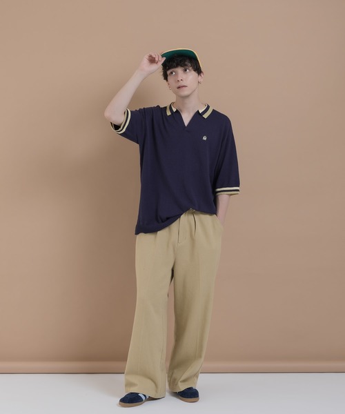 MUHET(ミュエータ)の「ラインスキッパーニット(Tシャツ/カットソー・レディース・ネイビー/イエロー/ブラウン・X-LARGE/MEDIUM)」の14枚目の写真