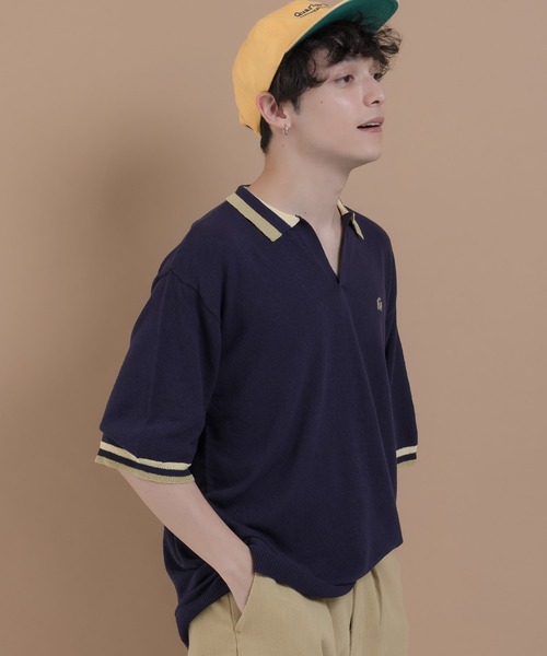 MUHET(ミュエータ)の「ラインスキッパーニット(Tシャツ/カットソー・レディース・ネイビー/イエロー/ブラウン・X-LARGE/MEDIUM)」の15枚目の写真