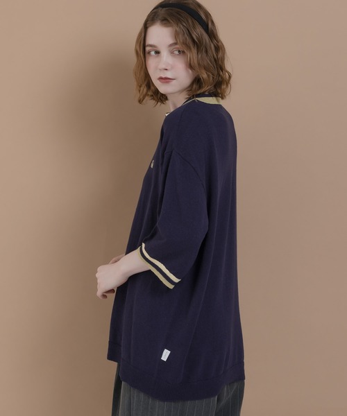 MUHET(ミュエータ)の「ラインスキッパーニット(Tシャツ/カットソー・レディース・ネイビー/イエロー/ブラウン・X-LARGE/MEDIUM)」の19枚目の写真