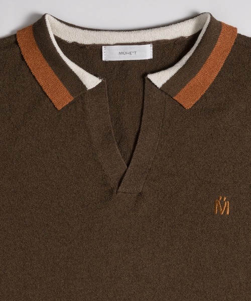 MUHET(ミュエータ)の「ラインスキッパーニット(Tシャツ/カットソー・レディース・ネイビー/イエロー/ブラウン・X-LARGE/MEDIUM)」の10枚目の写真