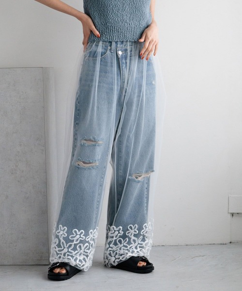 LOWRYS FARM（ローリーズファーム）の「アソートレイヤードパンツ 136330（その他パンツ・レディース・ブラック系その他/ホワイト/アイボリー/ブラック・FREE）」の3枚目の写真