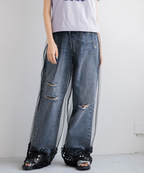 LOWRYS FARM（ローリーズファーム）の「アソートレイヤードパンツ 136330（その他パンツ・レディース・ブラック系その他/ホワイト/アイボリー/ブラック・FREE）」の4枚目の写真