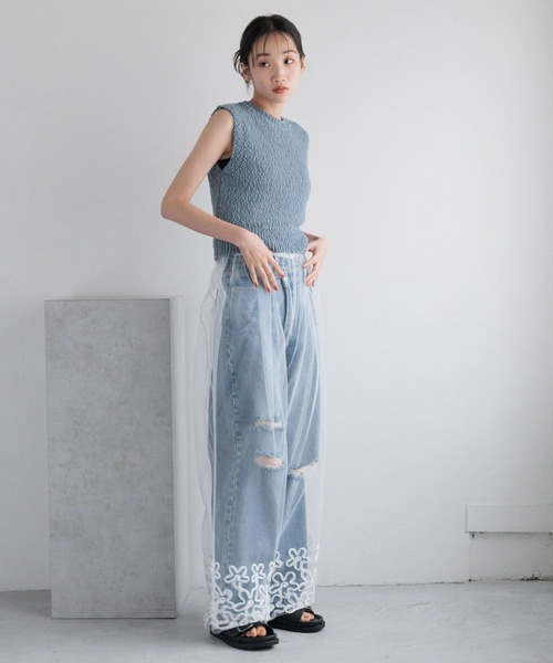 LOWRYS FARM（ローリーズファーム）の「アソートレイヤードパンツ 136330（その他パンツ・レディース・ブラック系その他/ホワイト/アイボリー/ブラック・FREE）」の18枚目の写真