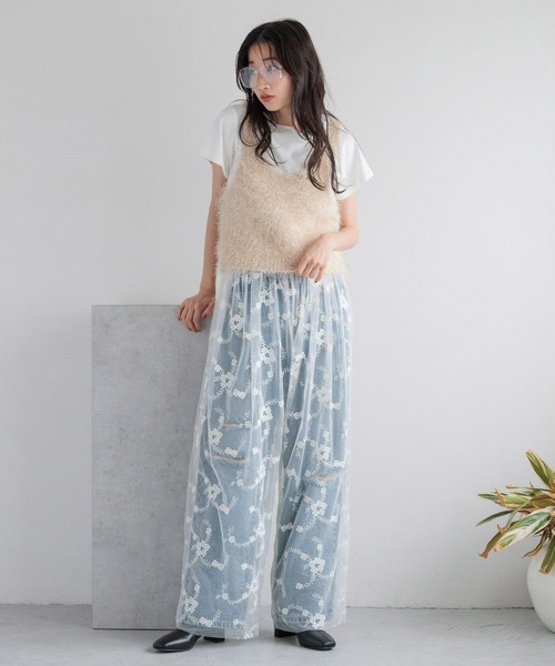 LOWRYS FARM（ローリーズファーム）の「アソートレイヤードパンツ 136330（その他パンツ・レディース・ブラック系その他/ホワイト/アイボリー/ブラック・FREE）」の6枚目の写真