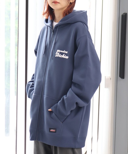 Dickies（ディッキーズ）の「【GENUINE DICKIES/ジェニュインディッキーズ】 裏起毛 ワンポイント刺繍フルジップパーカー（パーカー・メンズ・ブルー/ブラック/アッシュグレー・XL/L/M）」の17枚目の写真
