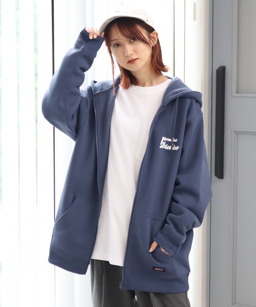 Dickies（ディッキーズ）の「【GENUINE DICKIES/ジェニュインディッキーズ】 裏起毛 ワンポイント刺繍フルジップパーカー（パーカー・メンズ・ブルー/ブラック/アッシュグレー・XL/L/M）」の18枚目の写真