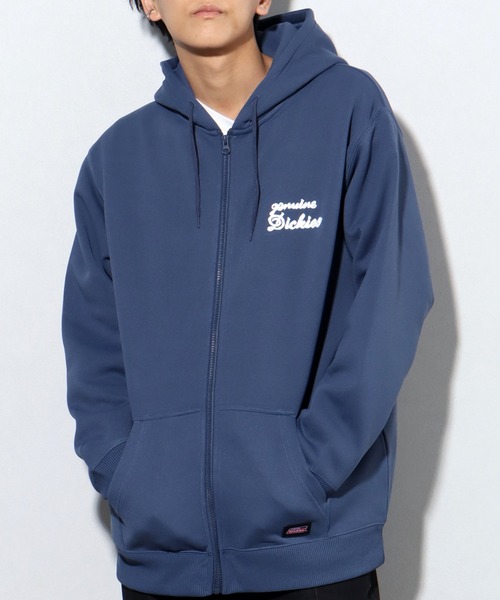 Dickies（ディッキーズ）の「【GENUINE DICKIES/ジェニュインディッキーズ】 裏起毛 ワンポイント刺繍フルジップパーカー（パーカー・メンズ・ブルー/ブラック/アッシュグレー・XL/L/M）」の21枚目の写真
