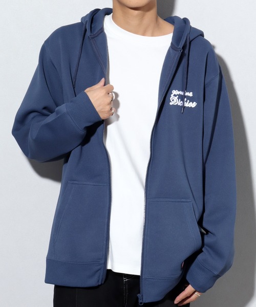 Dickies（ディッキーズ）の「【GENUINE DICKIES/ジェニュインディッキーズ】 裏起毛 ワンポイント刺繍フルジップパーカー（パーカー・メンズ・ブルー/ブラック/アッシュグレー・XL/L/M）」の22枚目の写真