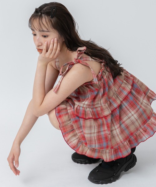MAISON RAVIEW チェックリボンキャミソール maison raview チェックリボンキャミソール