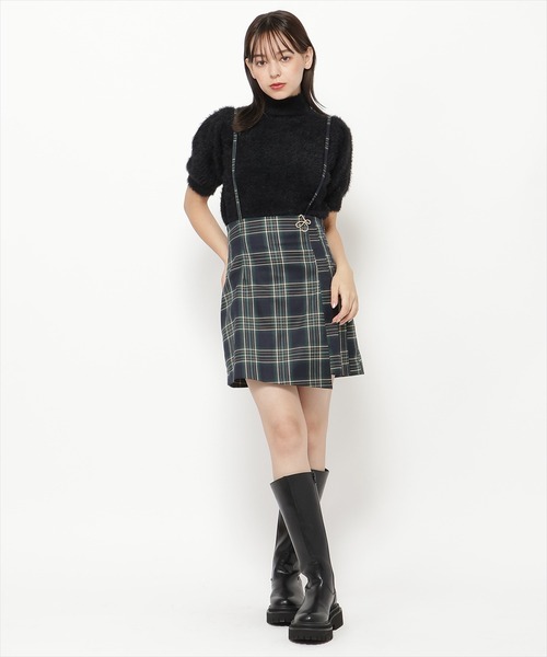 REDYAZEL（レディアゼル）の「フェザーライク半袖ニットプルオーバー（ニット/セーター・レディース・レッド/ブラック/オフホワイト・FREE）」の21枚目の写真