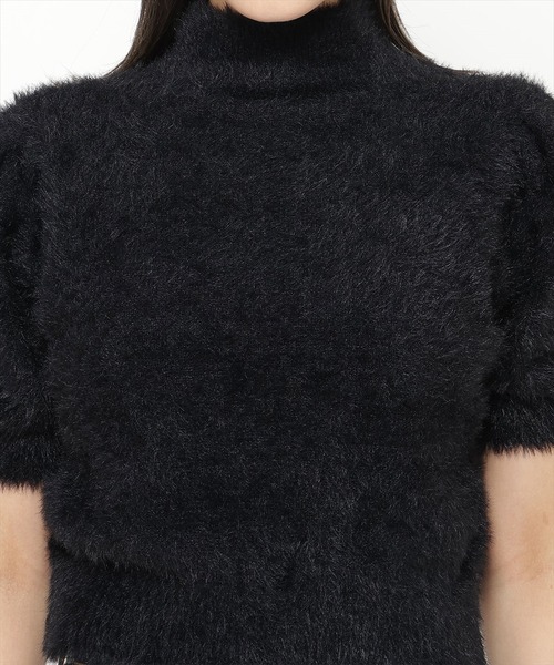 REDYAZEL（レディアゼル）の「フェザーライク半袖ニットプルオーバー（ニット/セーター・レディース・レッド/ブラック/オフホワイト・FREE）」の20枚目の写真