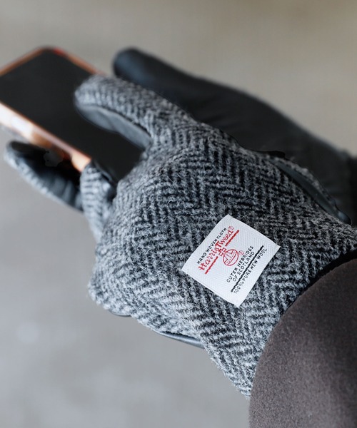 Harris Tweed×本革レザースマホ対応グローブ(手袋)|LIL VENDARS(リルヴェンダース) Harris Tweed×本革レザースマホ対応グローブ(手袋)|LIL VENDARS(リルヴェンダース)