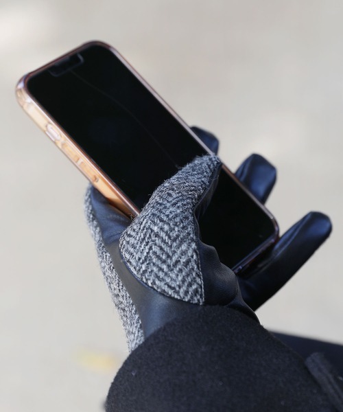 Harris Tweed×本革レザースマホ対応グローブ(手袋)|LIL VENDARS(リルヴェンダース) Harris Tweed×本革レザースマホ対応グローブ(手袋)|LIL VENDARS(リルヴェンダース)