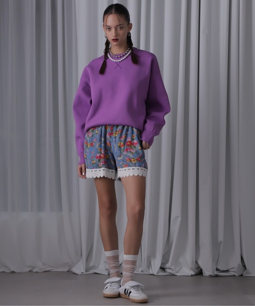 ROSE BUD(ローズバッド)の「スウェットライクニット(ニット/セーター・レディース・ブルー/ブラック/ホワイト系その他/パープル/オレンジ・FREE)」の15枚目の写真