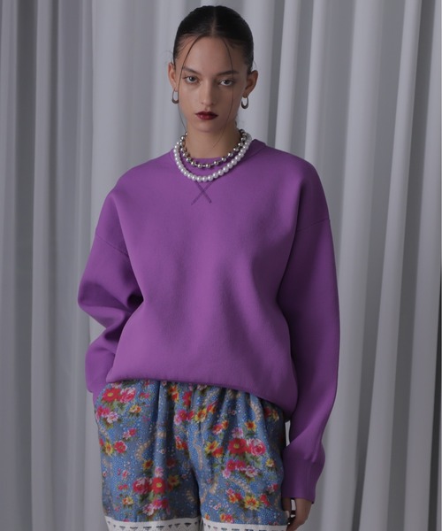 ROSE BUD(ローズバッド)の「スウェットライクニット(ニット/セーター・レディース・ブルー/ブラック/ホワイト系その他/パープル/オレンジ・FREE)」の18枚目の写真