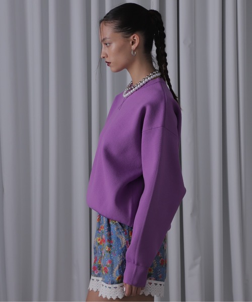 ROSE BUD(ローズバッド)の「スウェットライクニット(ニット/セーター・レディース・ブルー/ブラック/ホワイト系その他/パープル/オレンジ・FREE)」の19枚目の写真