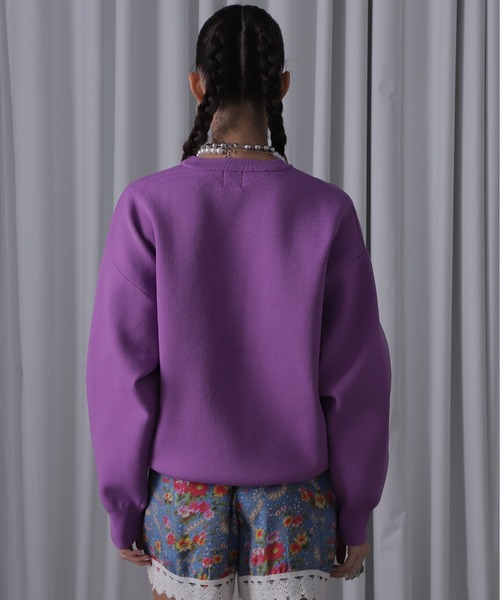 ROSE BUD(ローズバッド)の「スウェットライクニット(ニット/セーター・レディース・ブルー/ブラック/ホワイト系その他/パープル/オレンジ・FREE)」の20枚目の写真