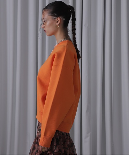 ROSE BUD(ローズバッド)の「スウェットライクニット(ニット/セーター・レディース・ブルー/ブラック/ホワイト系その他/パープル/オレンジ・FREE)」の13枚目の写真