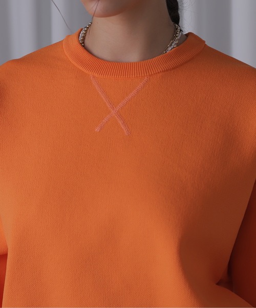 ROSE BUD(ローズバッド)の「スウェットライクニット(ニット/セーター・レディース・ブルー/ブラック/ホワイト系その他/パープル/オレンジ・FREE)」の6枚目の写真