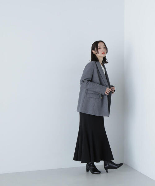 NATURAL BEAUTY BASIC（ナチュラルビューティーベーシック）の「◇ヘム切替マーメイドスカート（スカート・レディース・ブラック/グレー/ダークブラウン/グレー系その他/ダークブラウン系・SMALL/MEDIUM）」の7枚目の写真