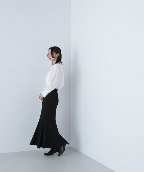 NATURAL BEAUTY BASIC（ナチュラルビューティーベーシック）の「◇ヘム切替マーメイドスカート（スカート・レディース・ブラック/グレー/ダークブラウン/グレー系その他/ダークブラウン系・SMALL/MEDIUM）」の9枚目の写真