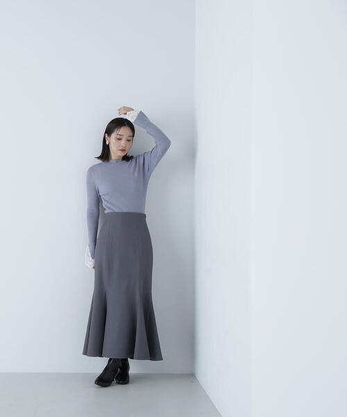 NATURAL BEAUTY BASIC（ナチュラルビューティーベーシック）の「◇ヘム切替マーメイドスカート（スカート・レディース・ブラック/グレー/ダークブラウン/グレー系その他/ダークブラウン系・SMALL/MEDIUM）」の22枚目の写真